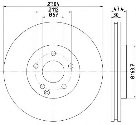 Тормозной диск HELLA PAGID 8DD 355 121-191