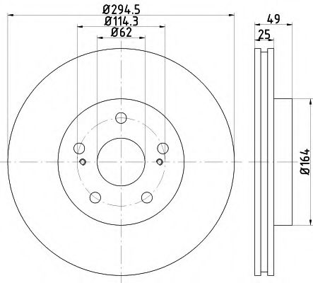 Тормозной диск HELLA PAGID 8DD 355 113-621