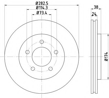Тормозной диск HELLA PAGID 8DD 355 107-931