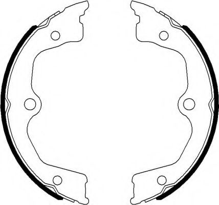 Комплект тормозных колодок, стояночная тормозная система HELLA PAGID 8DA 355 051-071