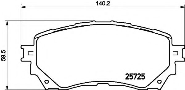 Комплект тормозных колодок, дисковый тормоз HELLA PAGID 8DB 355 020-901