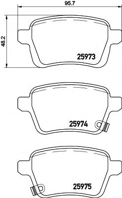 Комплект тормозных колодок, дисковый тормоз HELLA PAGID 8DB 355 021-441