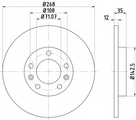 Тормозной диск HELLA PAGID 8DD 355 120-491