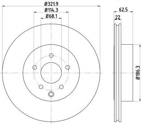 Тормозной диск HELLA PAGID 8DD 355 120-551