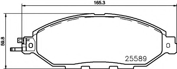 Комплект тормозных колодок, дисковый тормоз HELLA PAGID 8DB 355 021-711