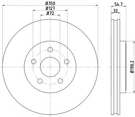 Тормозной диск HELLA PAGID 8DD 355 122-411