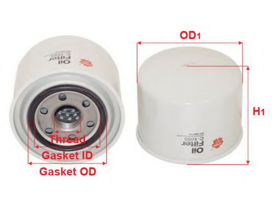 Масляный фильтр SAKURA  Automotive C-1055