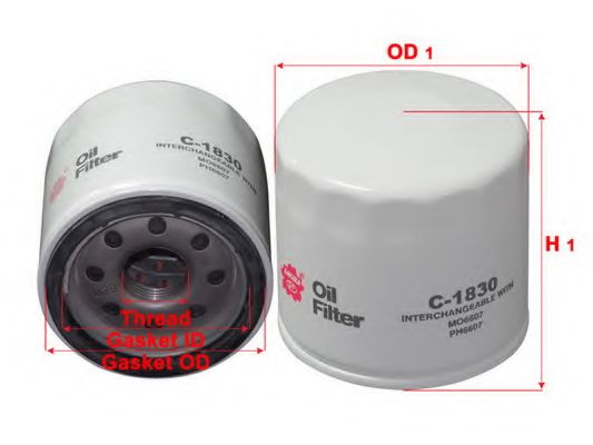 Масляный фильтр SAKURA  Automotive C-1830