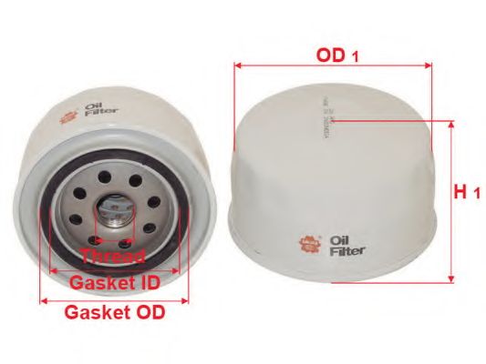 Масляный фильтр SAKURA  Automotive C6401