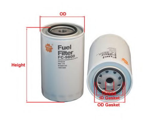 Топливный фильтр SAKURA  Automotive FC-9800