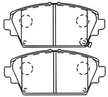 Комплект тормозных колодок, дисковый тормоз ASVA AKD-1268