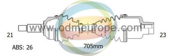 Приводной вал ODM-MULTIPARTS 18-292141