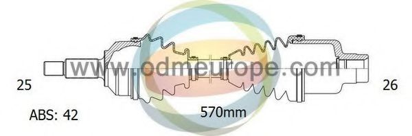 Приводной вал ODM-MULTIPARTS 18-302101