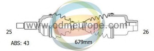 Приводной вал ODM-MULTIPARTS 18-082411