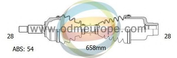 Приводной вал ODM-MULTIPARTS 18-122151