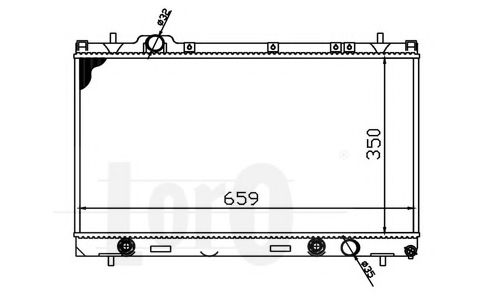 Радиатор, охлаждение двигателя LORO 008-017-0011
