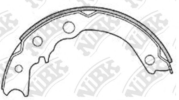 Комплект тормозных колодок, стояночная тормозная система NiBK FN3384