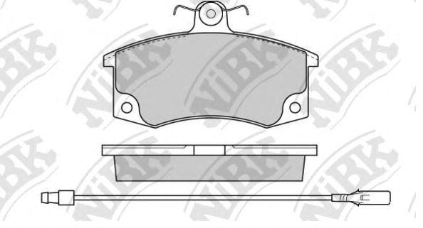 Комплект тормозных колодок, дисковый тормоз NiBK PN0223W