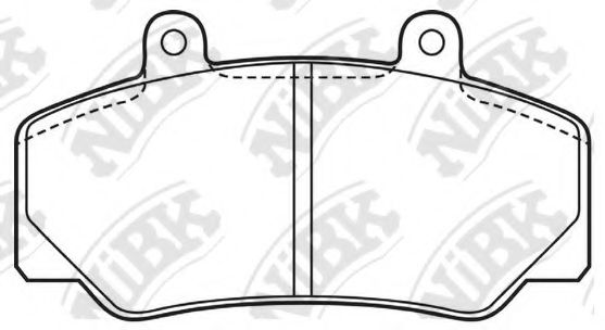 Комплект тормозных колодок, дисковый тормоз NiBK PN45019