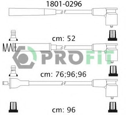 Комплект проводов зажигания PROFIT 1801-0296