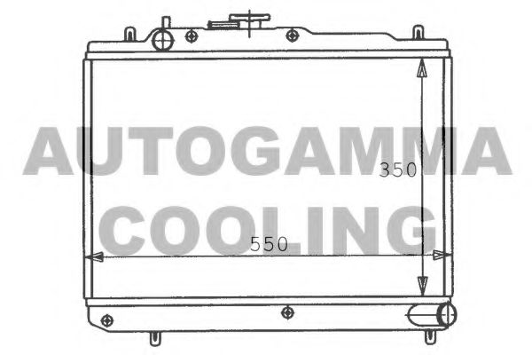 Радиатор, охлаждение двигателя AUTOGAMMA 100474