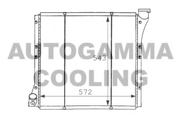 Радиатор, охлаждение двигателя AUTOGAMMA 101063