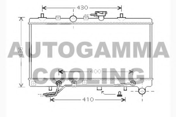 Радиатор, охлаждение двигателя AUTOGAMMA 104275