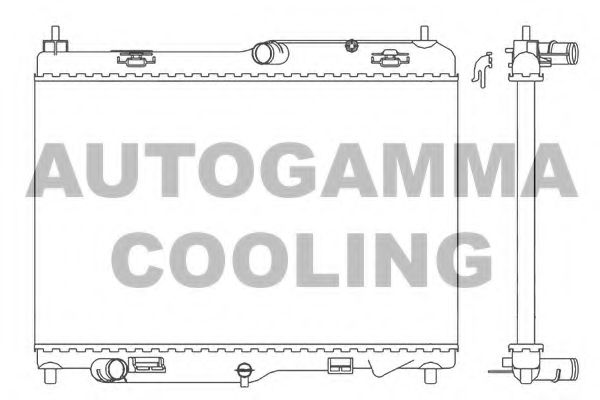 Радиатор, охлаждение двигателя AUTOGAMMA 105774