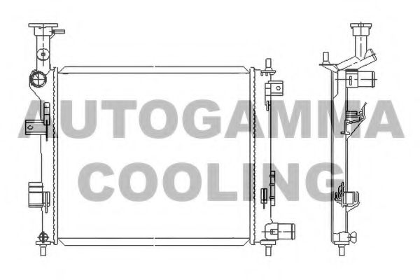 Радиатор, охлаждение двигателя AUTOGAMMA 105843