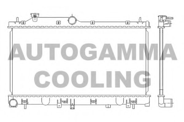 Радиатор, охлаждение двигателя AUTOGAMMA 105927