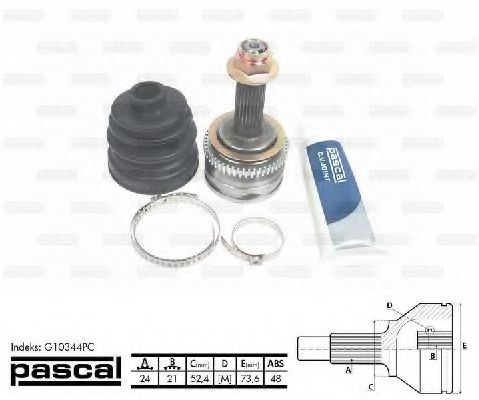 Шарнирный комплект, приводной вал PASCAL G10344PC