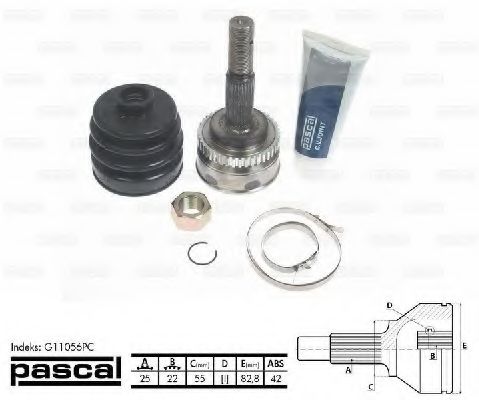 Шарнирный комплект, приводной вал PASCAL G11056PC