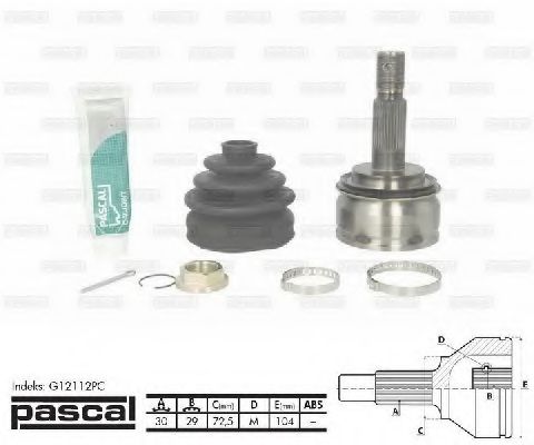 Шарнирный комплект, приводной вал PASCAL G12112PC
