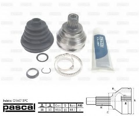 Шарнирный комплект, приводной вал PASCAL G1A015PC