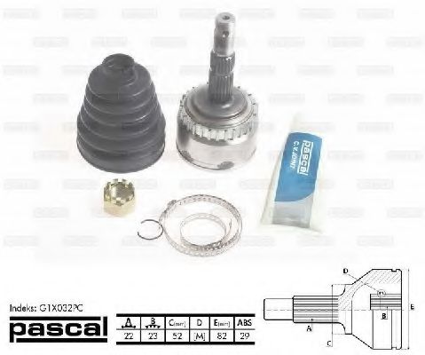 Шарнирный комплект, приводной вал PASCAL G1X032PC