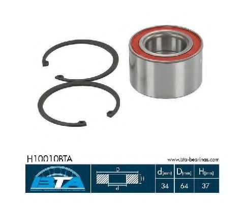 Комплект подшипника ступицы колеса BTA H10010BTA
