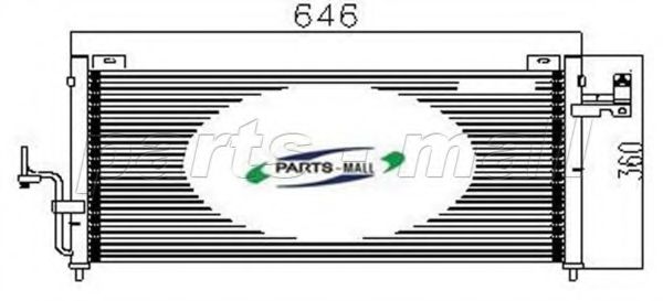 Конденсатор, кондиционер PARTS-MALL PXNCH-008