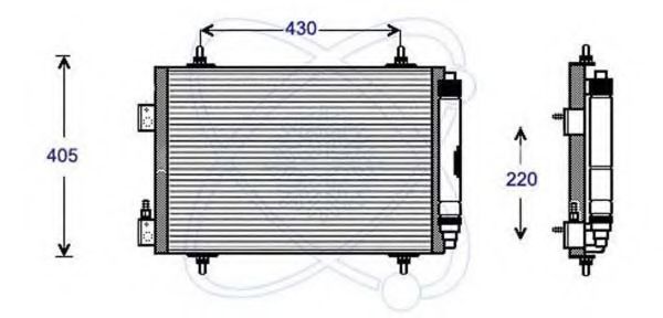 Конденсатор, кондиционер ELECTRO AUTO 30C0002