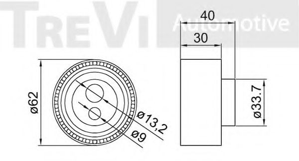 Натяжной ролик, ремень ГРМ BERTOLOTTI 18030