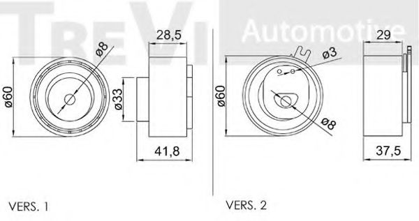 Натяжной ролик, ремень ГРМ BERTOLOTTI 57451