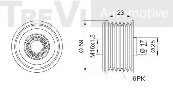Механизм свободного хода генератора BERTOLOTTI 94075