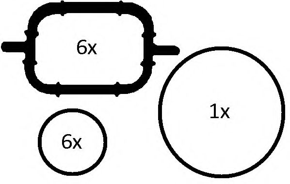 Комплект прокладок, впускной коллектор WILMINK GROUP WG1191427