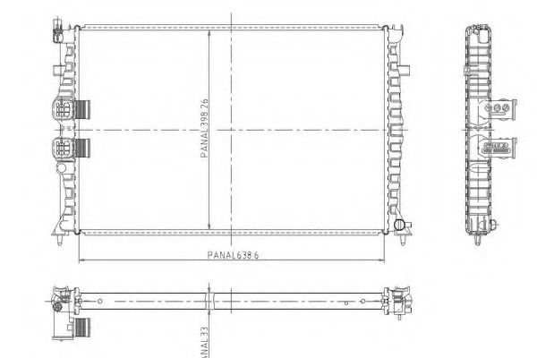 Радиатор, охлаждение двигателя ORDONEZ 1020864809