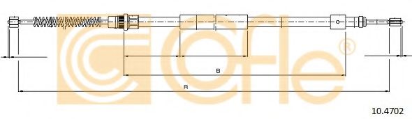 Трос, стояночная тормозная система COFLE 10.4702