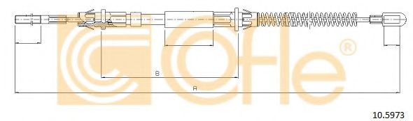 Трос, стояночная тормозная система COFLE 10.5973