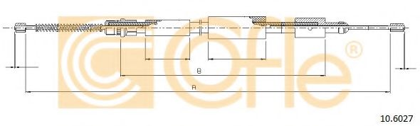 Трос, стояночная тормозная система COFLE 10.6027