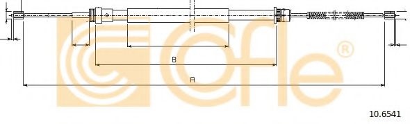 Трос, стояночная тормозная система COFLE 10.6541