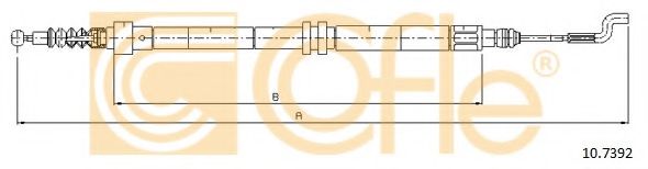 Трос, стояночная тормозная система COFLE 10.7392