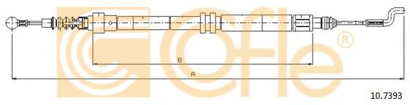 Трос, стояночная тормозная система COFLE 10.7393