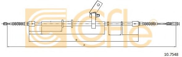 Трос, стояночная тормозная система COFLE 10.7548